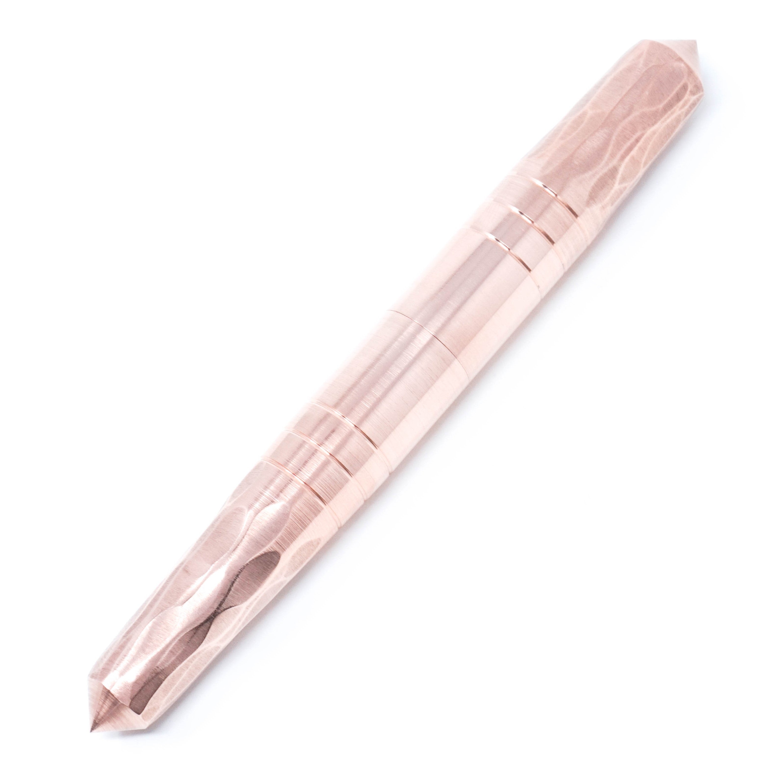 Copper ('Rose Gold') Hammered Spreadbury Loft Bespoke Fountain Pen JoWo/Bock #6