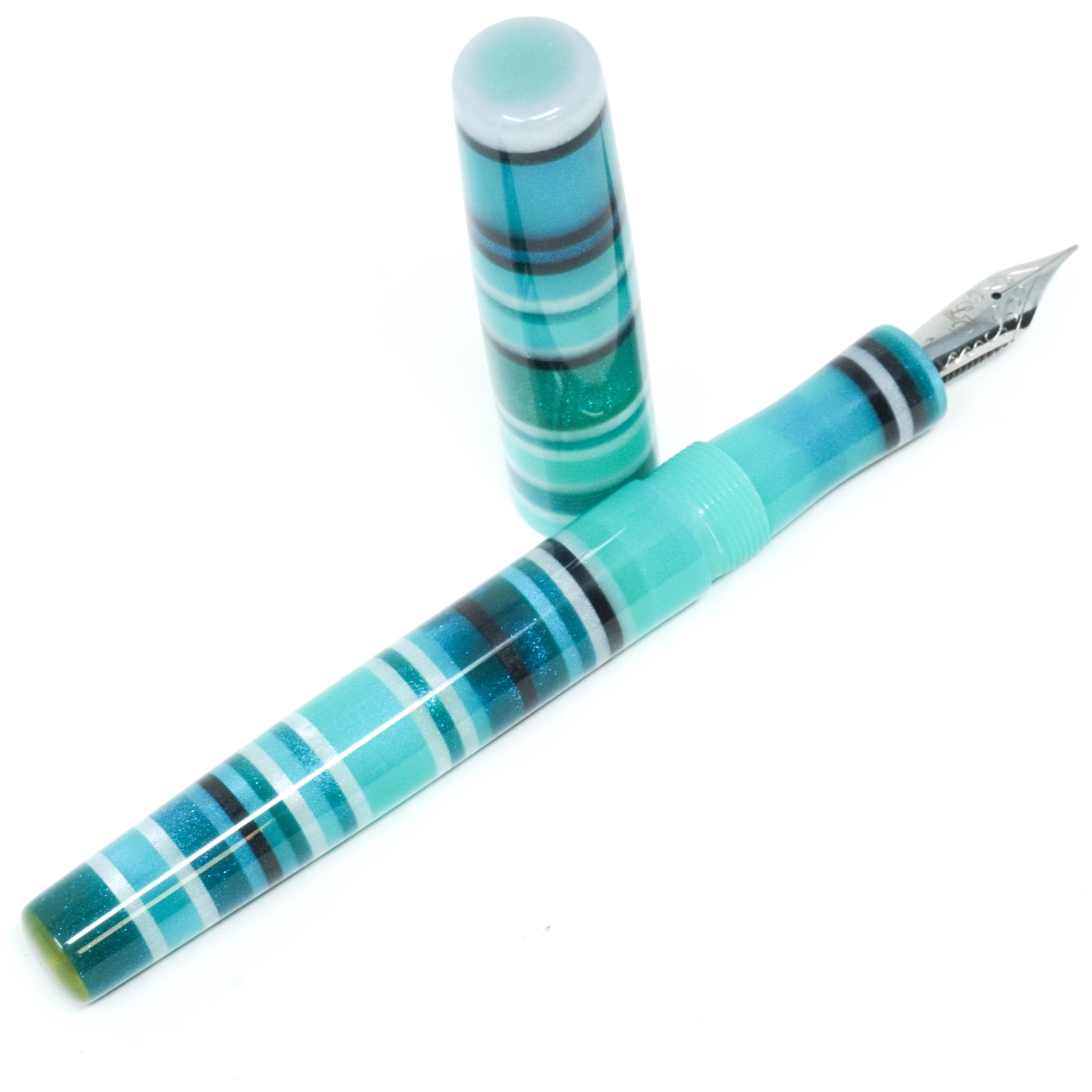 Teal Ocean Highworth Loft Bespoke Fountain Pen JoWo/Bock #6