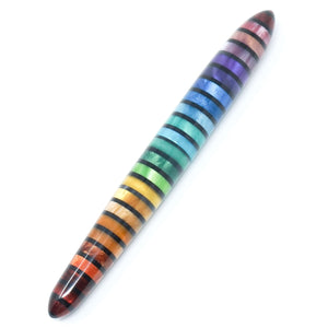 Jewel Tone Stripe 3 Havana Rainbow Loft Bespoke Fountain Pen JoWo/Bock #6