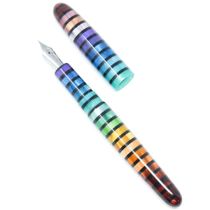 Jewel Tone Stripe 5 Winchester Rainbow Loft Bespoke Fountain Pen JoWo/Bock #6