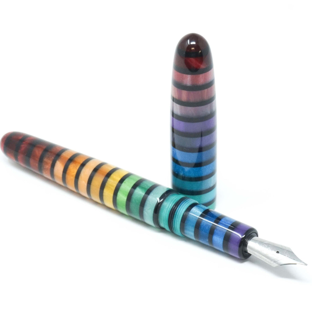 Jewel Tone Stripe 5 Winchester Rainbow Loft Bespoke Fountain Pen JoWo/Bock #6