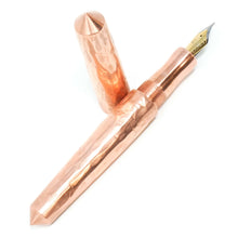 Load image into Gallery viewer, Copper (&#39;Rose Gold&#39;) Hammered Spreadbury Loft Bespoke Fountain Pen JoWo/Bock #6