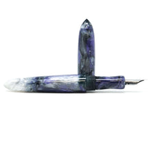 Load image into Gallery viewer, Purple Iris, Black, &amp; White Havana XL Grand Loft Bespoke Fountain Pen JoWo/Bock #6