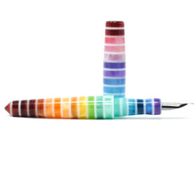 Load image into Gallery viewer, Jewel Tone White Glenwood Rainbow Loft Bespoke Fountain Pen JoWo/Bock #6