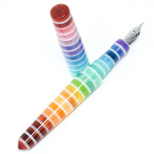 Load image into Gallery viewer, Jewel Tone White Glenwood Rainbow Loft Bespoke Fountain Pen JoWo/Bock #6