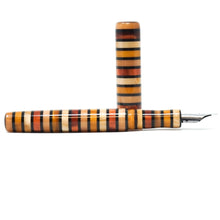 Load image into Gallery viewer, Tiger&#39;s Eye Stripe Highworth Loft Bespoke Fountain Pen JoWo/Bock #6