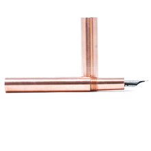 Load image into Gallery viewer, Copper (&#39;Rose Gold&#39;) Highworth Slim Loft Bespoke Fountain Pen JoWo/Bock #6