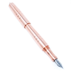 Copper ('Rose Gold') Spreadbury (Lines) Loft Bespoke Fountain Pen JoWo/Bock #6