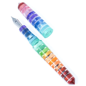 Jewel Tone Clear Rainbow Spreadbury Loft Bespoke Fountain Pen JoWo/Bock #6