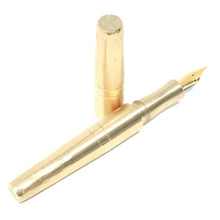 Load image into Gallery viewer, Brass (&#39;Gold&#39;) Hammered Langley Loft Bespoke Fountain Pen JoWo/Bock #6