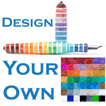 Load image into Gallery viewer, Design Your Own Striped Loft Bespoke Custom Made Fountain Pen